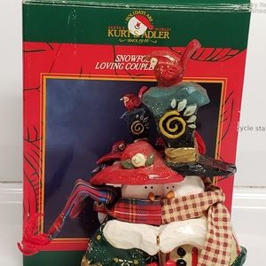 Original in box Snowfolk Couple Figurine
